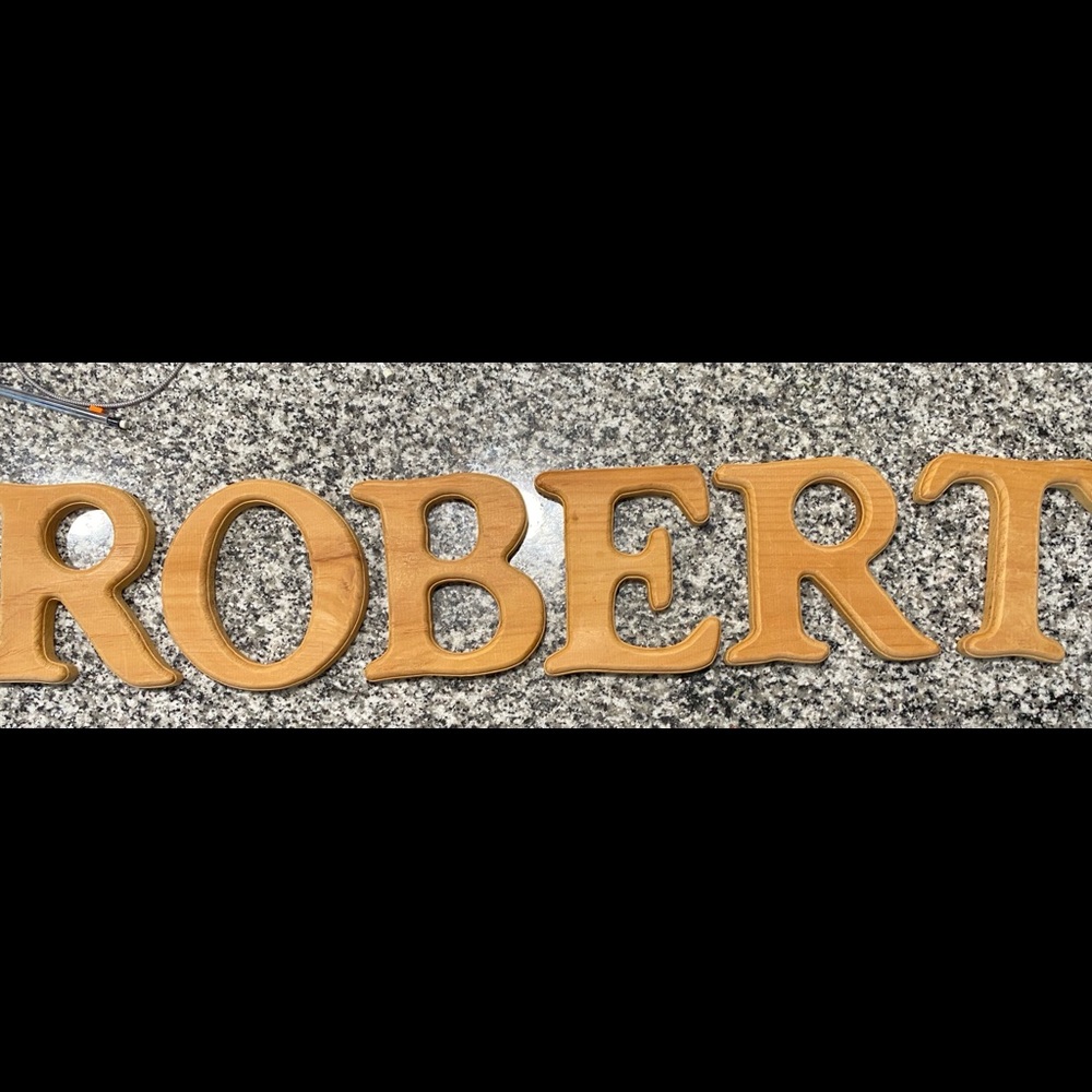 Wood letters new 6” ROBERT. new